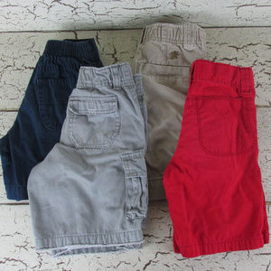 Lot of Size 4 Boys shorts Navy Blue Gray Khaki Red